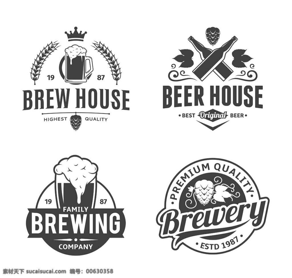 啤酒 饮料 标志 白色 啤酒饮料 个性 logo 矢量 图形 计 创意