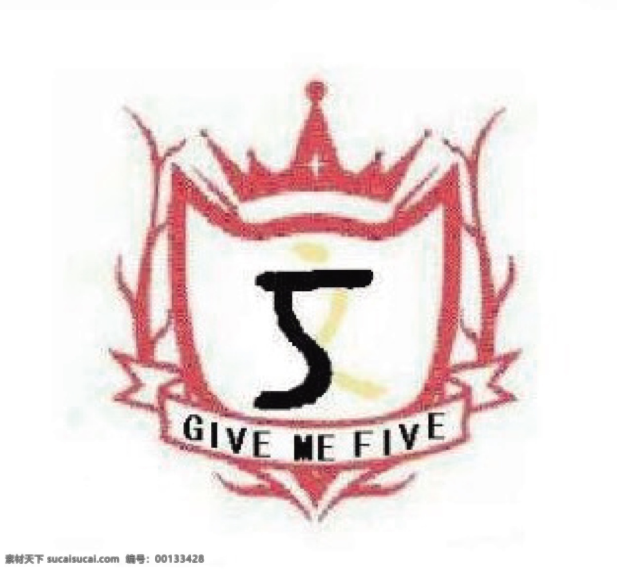 logo me 标识标志图标 彩带 盾牌 红色 皇冠 企业logo 企业 标志 矢量 模板下载 give five 矢量图 其他矢量图