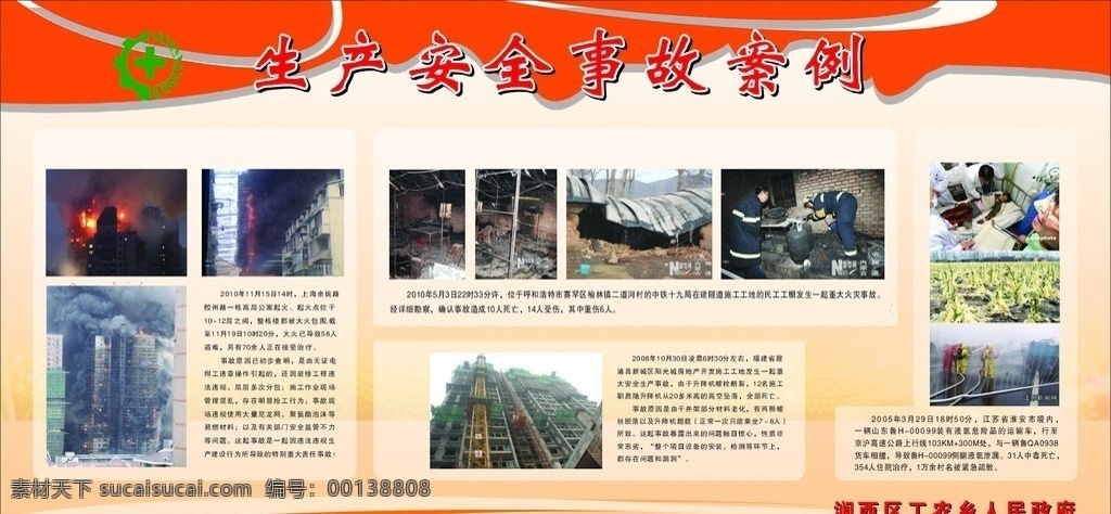 生产安全 生产 安全 事故 案例 上海 大楼 失火 现场 消防展板 展板模板 矢量