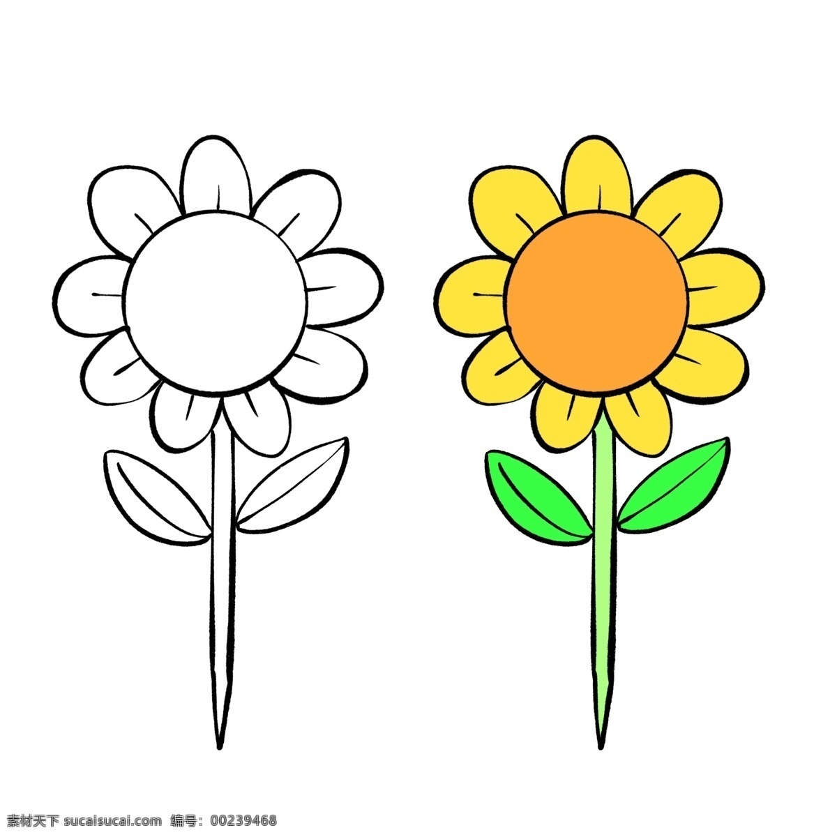 向日葵 简 笔画 儿童 简笔画 绘画 兴趣 海报