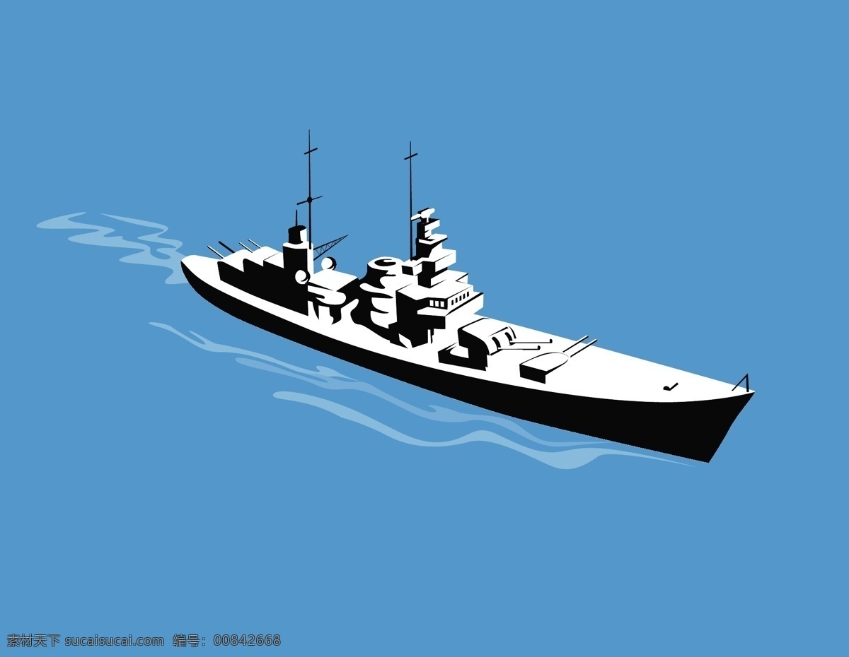第二次世界大战 战列舰 舰 巡洋舰 复古 蓝色