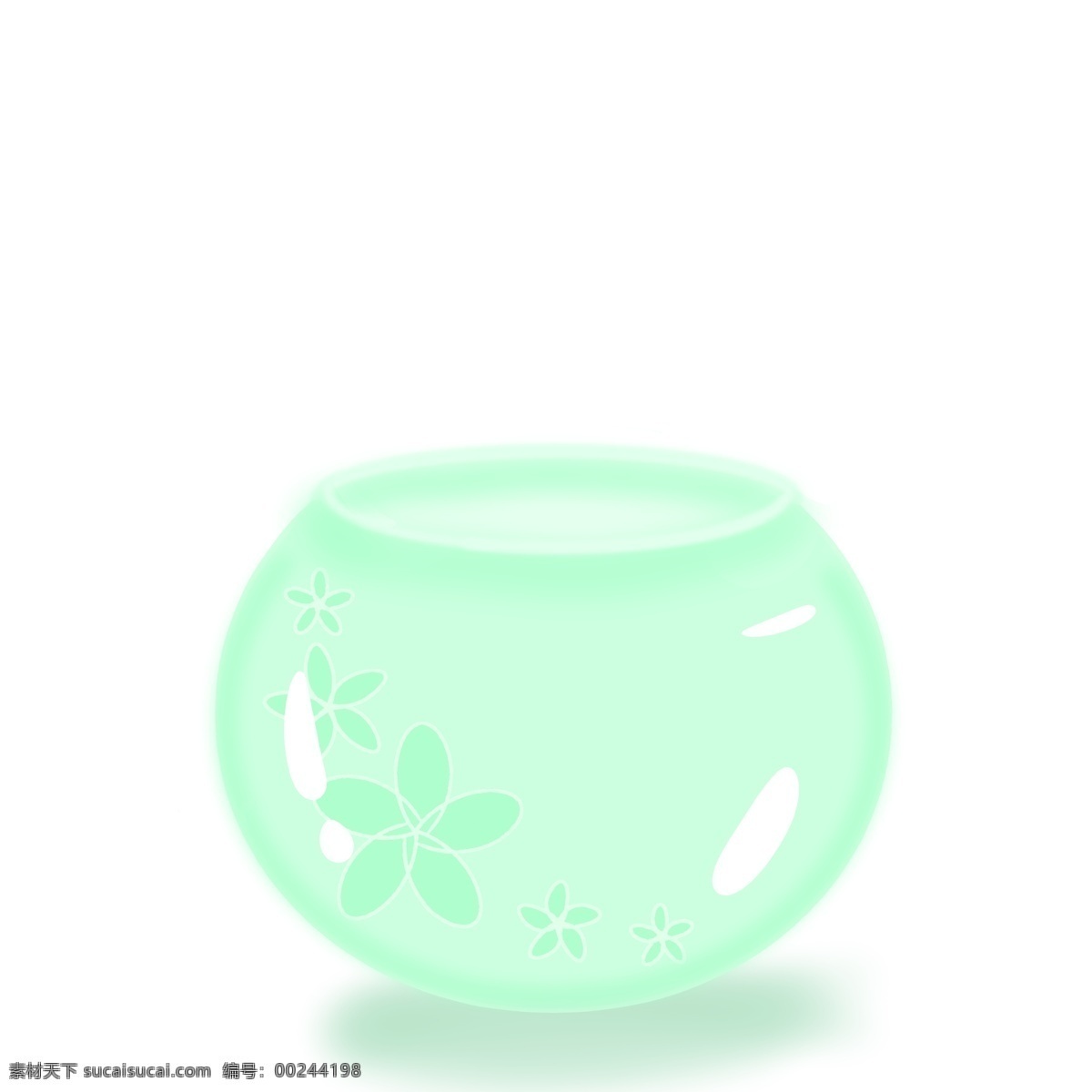 青瓷 缸 花朵 玉 鱼缸 小 清新 浅绿色 青瓷缸 玉缸 铜钱草 小清新 绿色