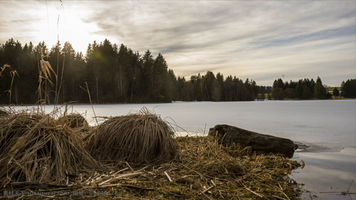 冰湖 云 woods 草 景观 自然 延时 湖 冰 时间流逝 欧洲 luimooser 池 巴伐利亚 德国 伍兹 背光源 太阳