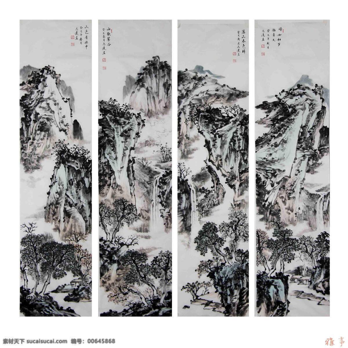 水墨 山 墨 山水 山水素材 装饰素材 山水风景画