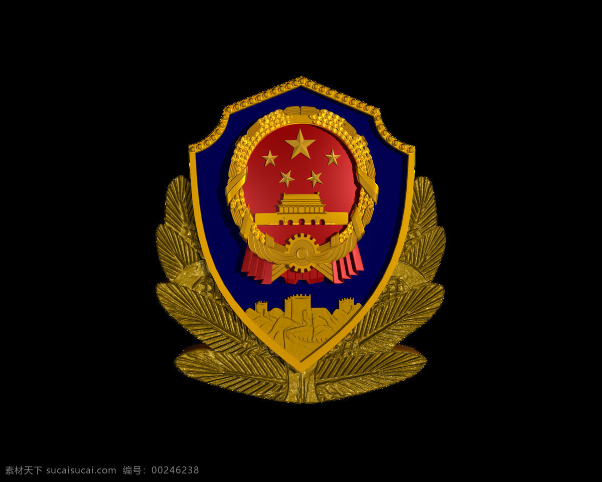 警徽 徽章 标志 警察标识 警察 精品分层素材 生活百科