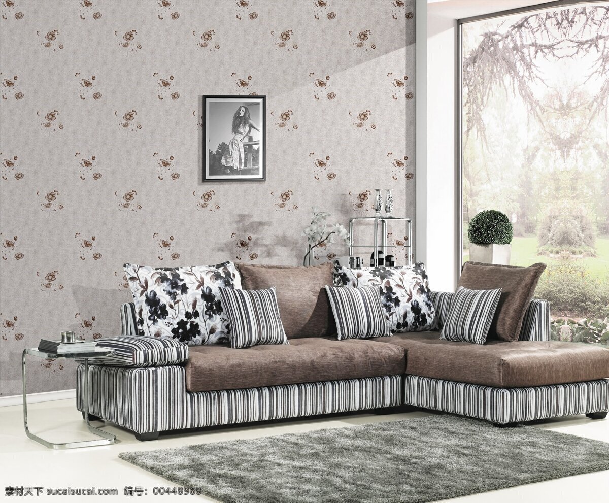欧式布艺沙发 沙发 欧式沙发 无缝墙布 壁纸 墙布 墙纸 室内摄影 建筑园林