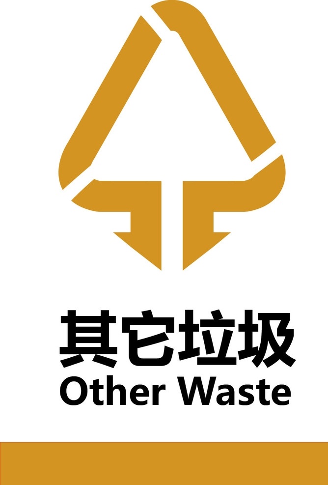 其它垃圾 垃圾分类 垃圾 other waste 公共标识标志 标志图标