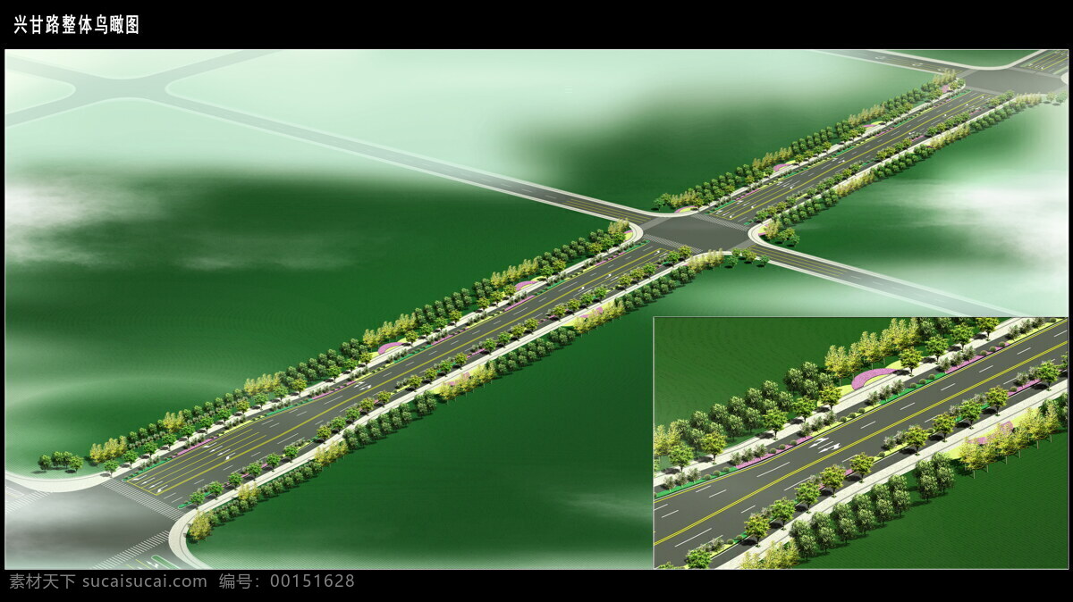 道路 效果图 psd源文件