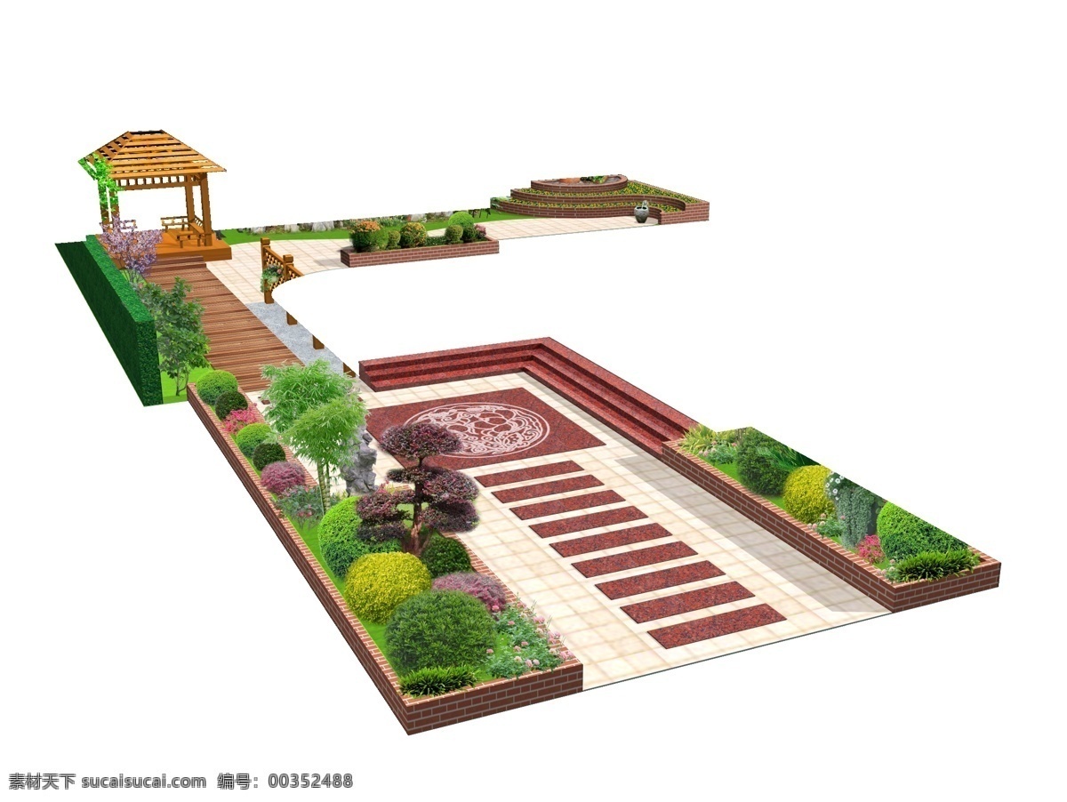 分层 别墅 景观设计 绿化设计 效果图 源文件 院子 规划 效果 模板下载 院子规划 家居装饰素材 园林景观设计