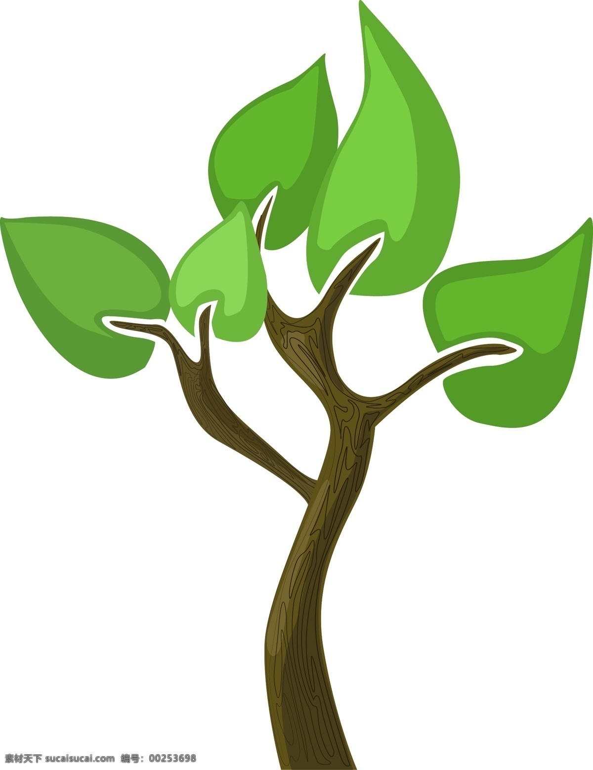 唯美 绿色 创意 树 绿色的枝叶 创意树 卡通植物插画 大树 植物插画 创意植物插画 植物 插画