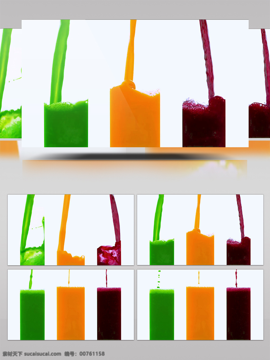 彩色 水果汁 饮料 飞溅 视频 创意 食物 元素 效果 水果 蔬果 水墨 设计素材