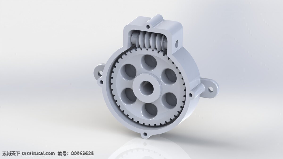 微型 蜗轮蜗杆 减速器 齿轮 蜗杆 3d模型素材 其他3d模型