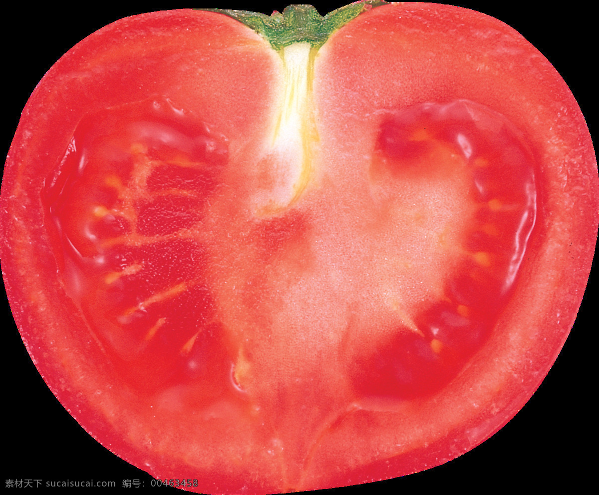 西红柿 卡通 透明 红色 蔬菜 装饰 设计素材 切开 水果 透明素材 装饰图案