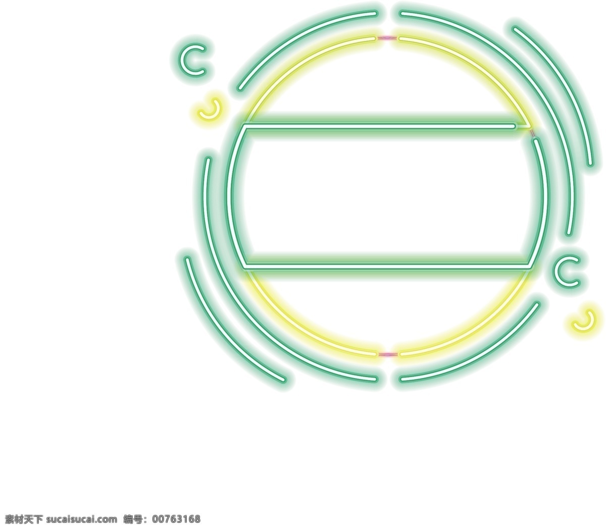 矢量 圆形 电商 霓虹灯 边框 元素 矢量边框 绿色 霓虹灯边框 电商元素 电商边框 边框元素 绿色边框
