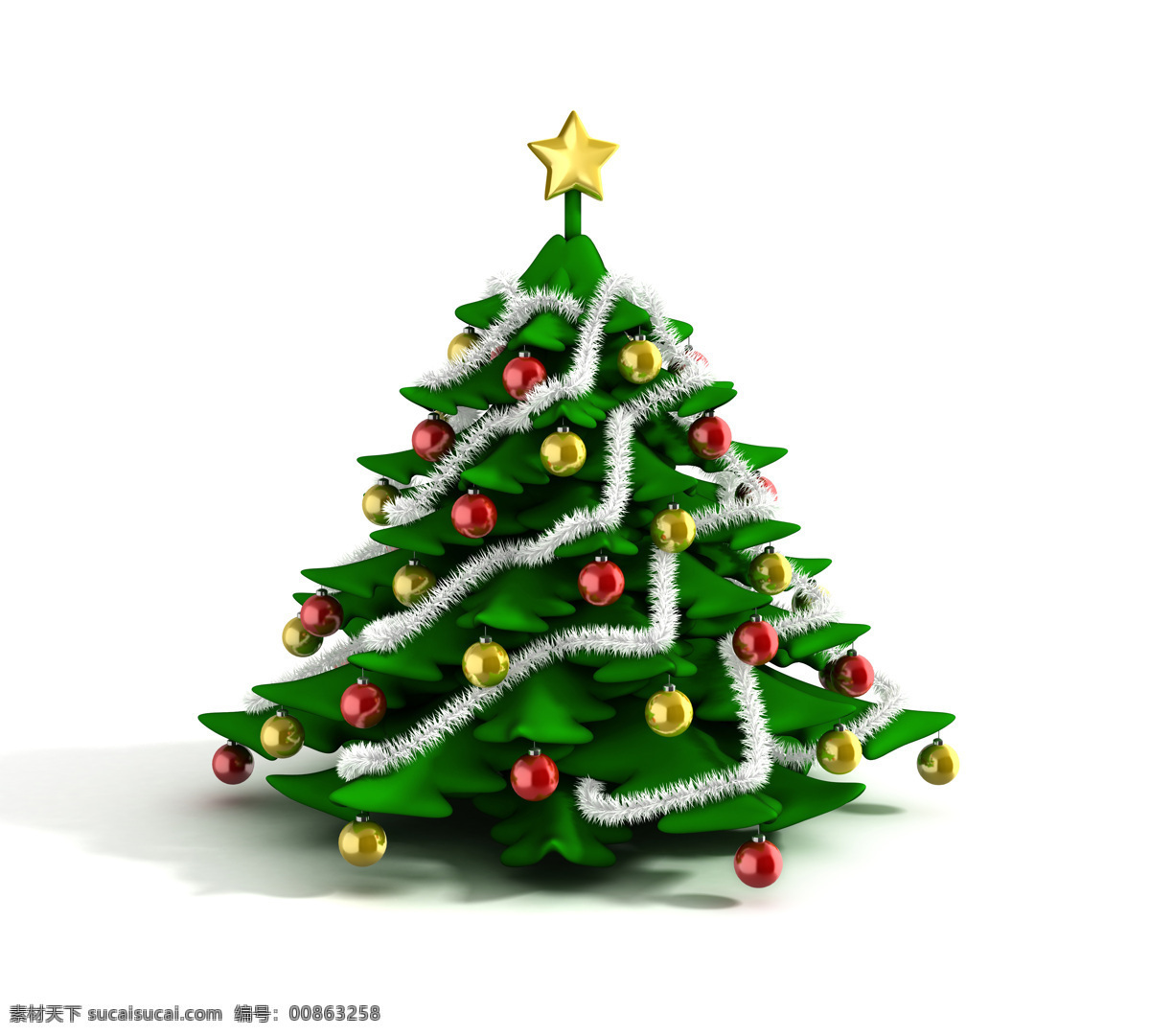 美丽 圣诞树 一棵 圣诞球 装饰物 圣诞节 节日庆典 生活百科