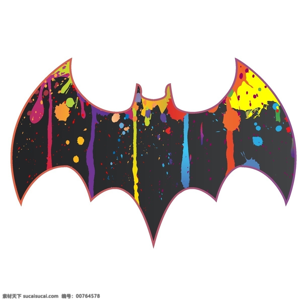 蝙蝠侠 图标 底纹 icon 创意 色彩 矢量 图案