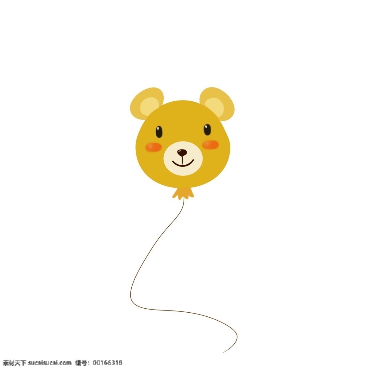 小熊气球 小熊 气球 棕色 黄色 可爱 孩子