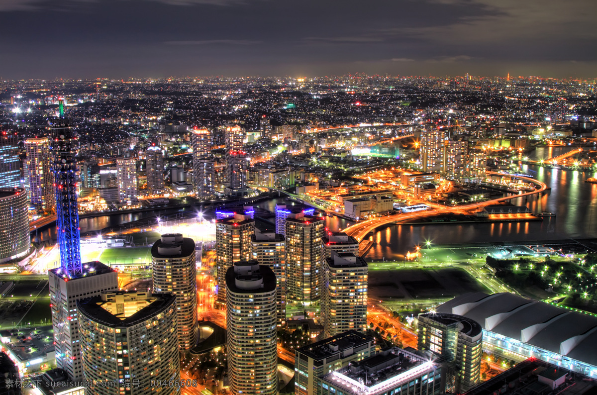 夜景 城市 美丽的 横滨免费下载 岜 家居装饰素材 灯饰素材