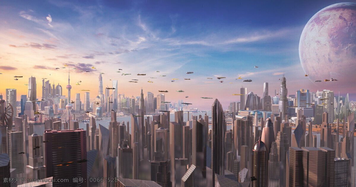 科幻城市 城市 高楼 天空 地球 星球 飞船 科幻 梦幻 都市 未来 世界 自然景观 建筑景观