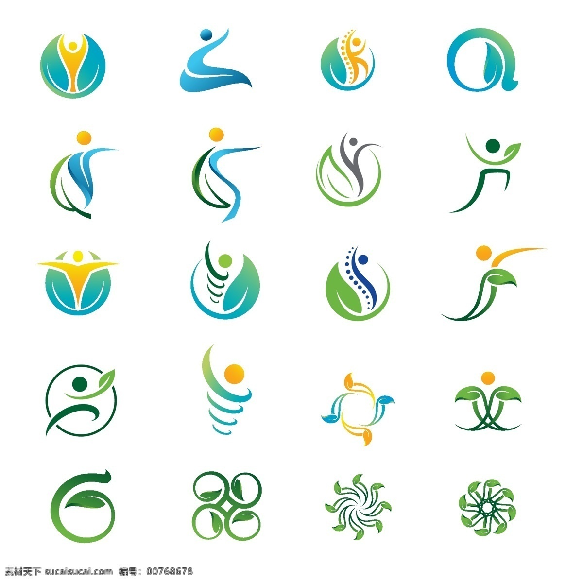 环保logo 矢量素材 圆形logo 绿色logo 农业logo 大树logo logo设计