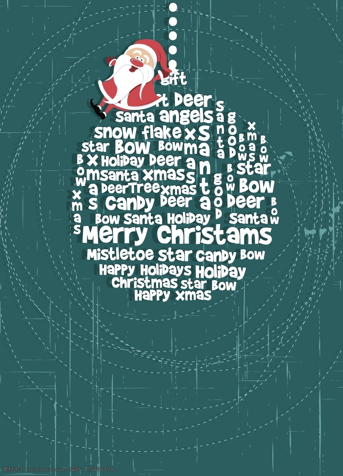 圣诞老人 圣诞 插图 世界 矢量图 花纹花边