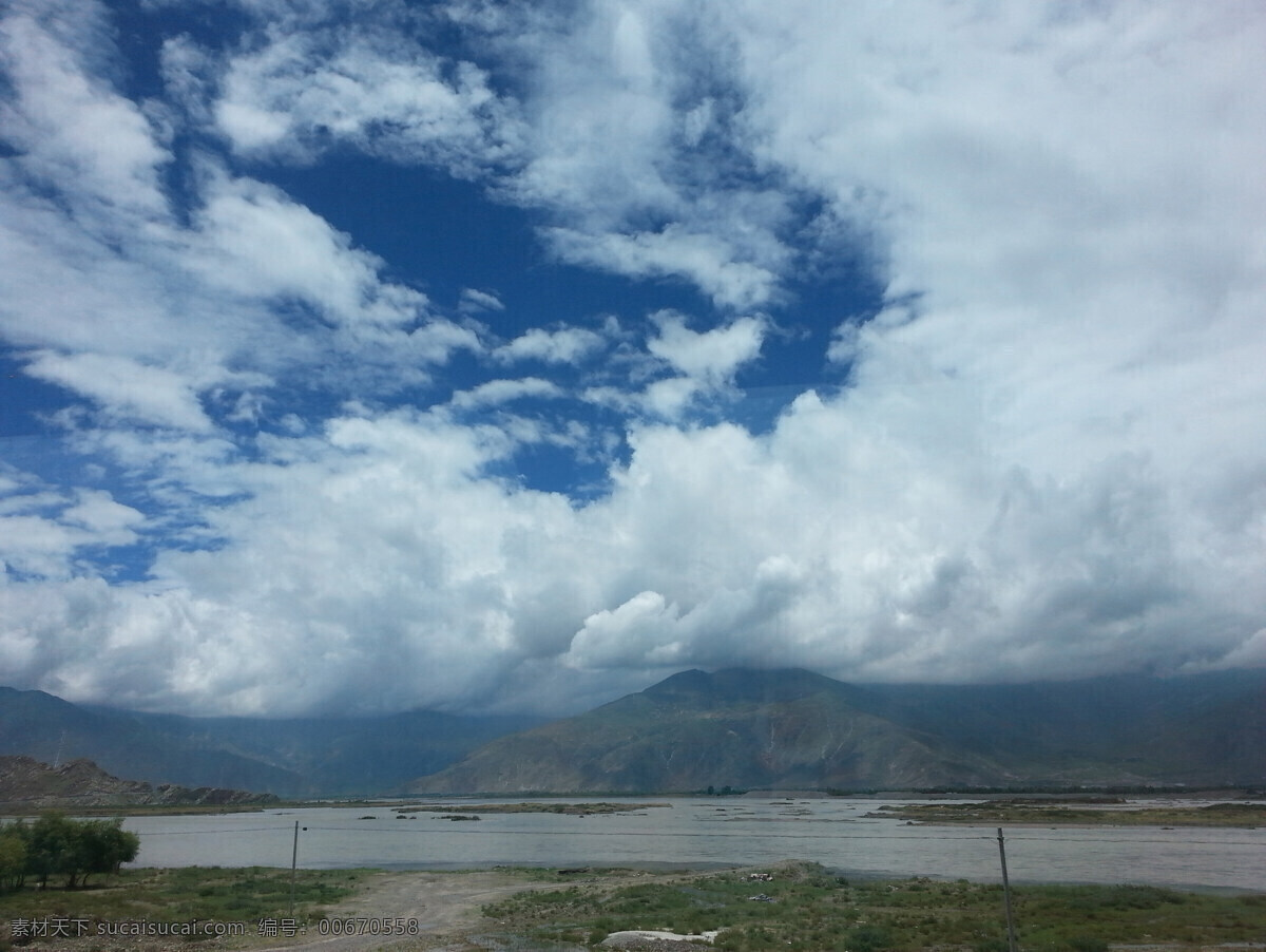 拉萨河风光 西藏 拉萨河 风光 蓝天 白云 国内旅游 旅游摄影 蓝色