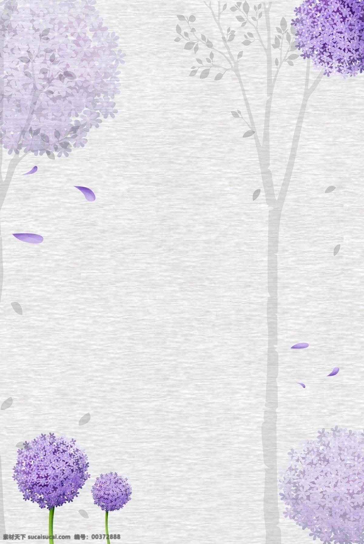小 清新 紫色 花朵 边框 海报 花朵边框 小清新 浪漫 简约 文艺 树木