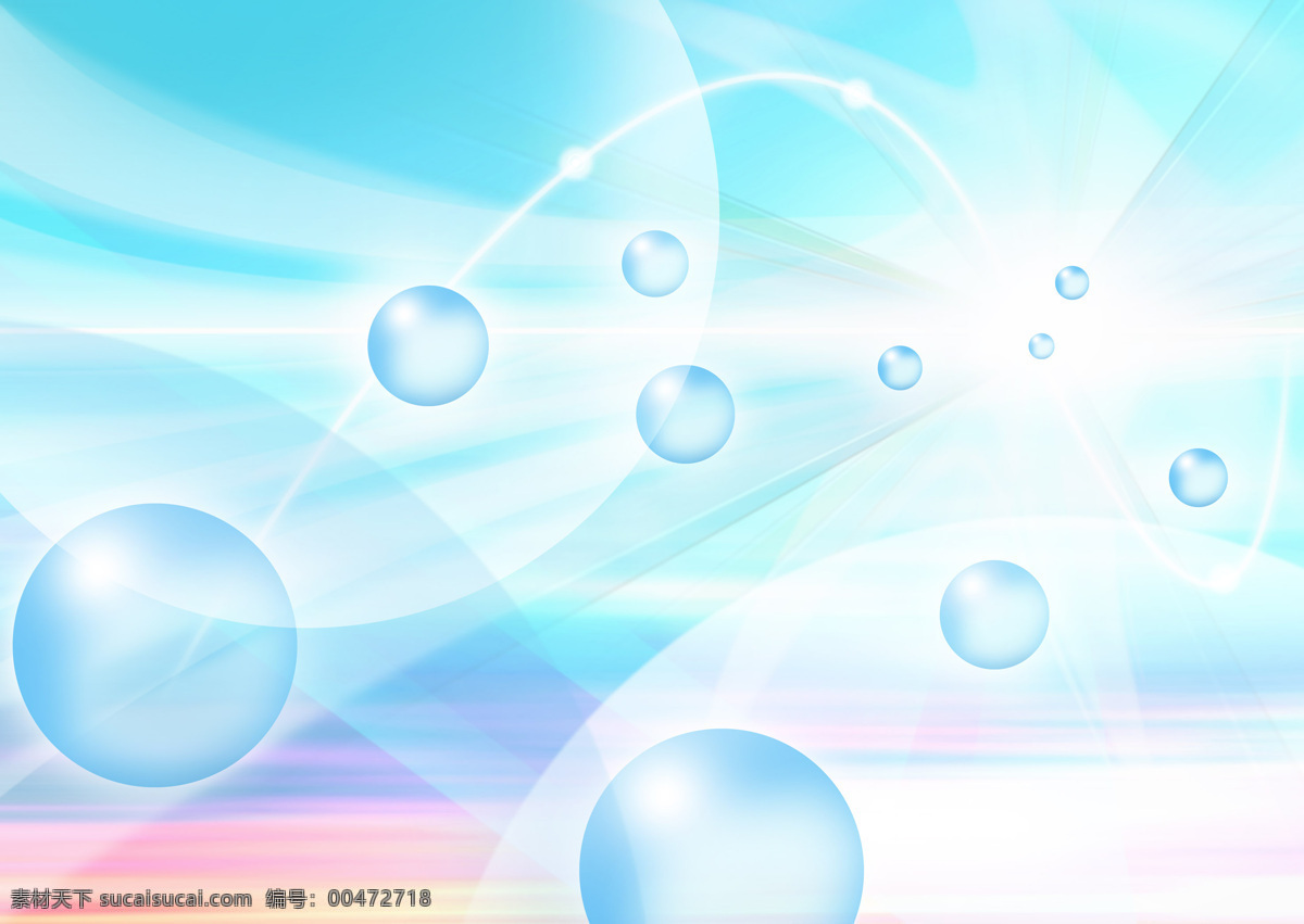 蓝色 球体 梦幻 背景 背景图片