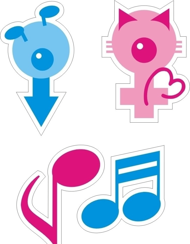 音乐符号 男生符号 女生符号 符号 矢量素材 其他矢量 矢量