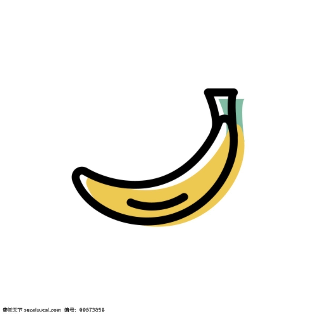 香蕉 免 扣 香蕉icon 香蕉简笔画 黄色水果 热带