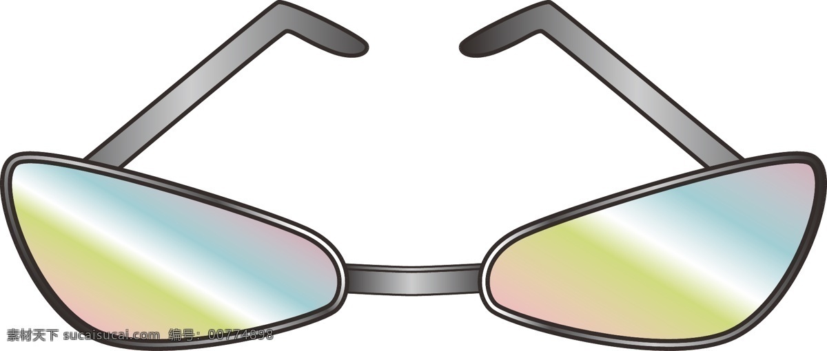 太阳眼镜 太阳镜 简洁 可爱 卡通 夏日 银色