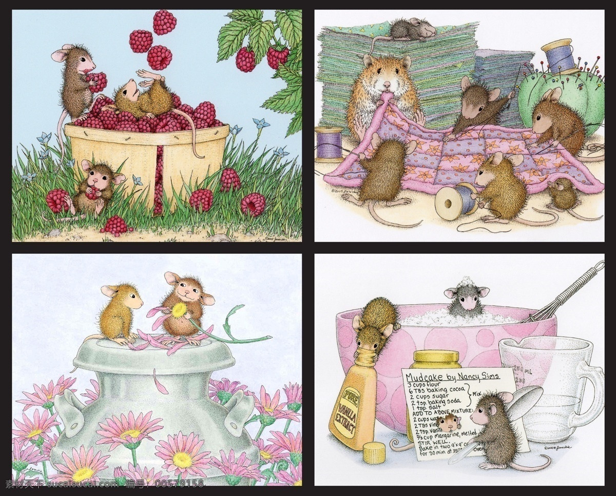 可爱 小 老鼠 插画 绘画书法 小老鼠 动物 文化艺术 绘画