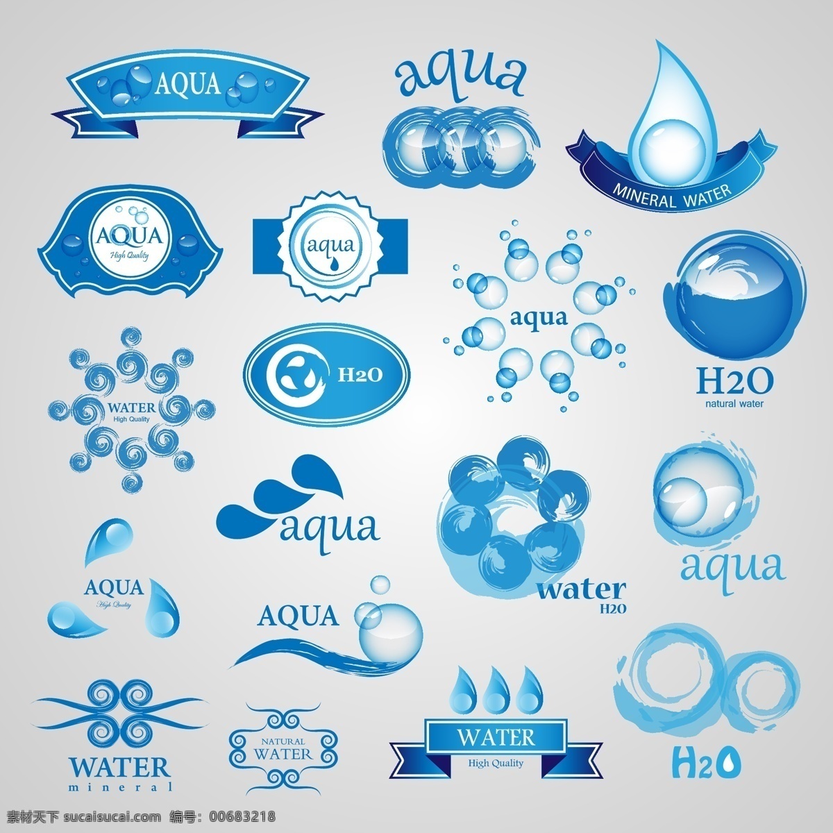 蓝色 水 纹 logo 标志 水纹 水滴 水滴背景 水元素 水主题 水滴效 水滴效果 生活百科 矢量素材 白色