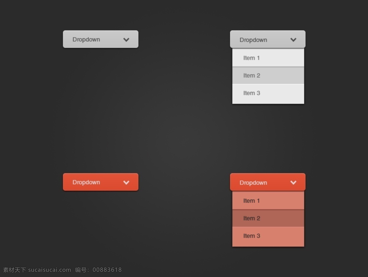 css 下拉 菜单 完美 平板 集 web 按下 橙 创意 高分辨率 接口 免费 时尚的 现代的 独特的 原始的 质量 新鲜的 设计新的 清洁 hd 元素 用户界面 ui元素 详细的 下拉菜单 按钮 列表 活跃的 状态 灰色的 平 平坦 矢量图