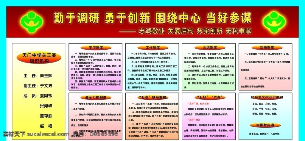 关心 下一代 图版 关心下一代 学习制度 工作制度 会议制度 活动制度 请示汇报制度 五老制度 五好六有 价值观 分层