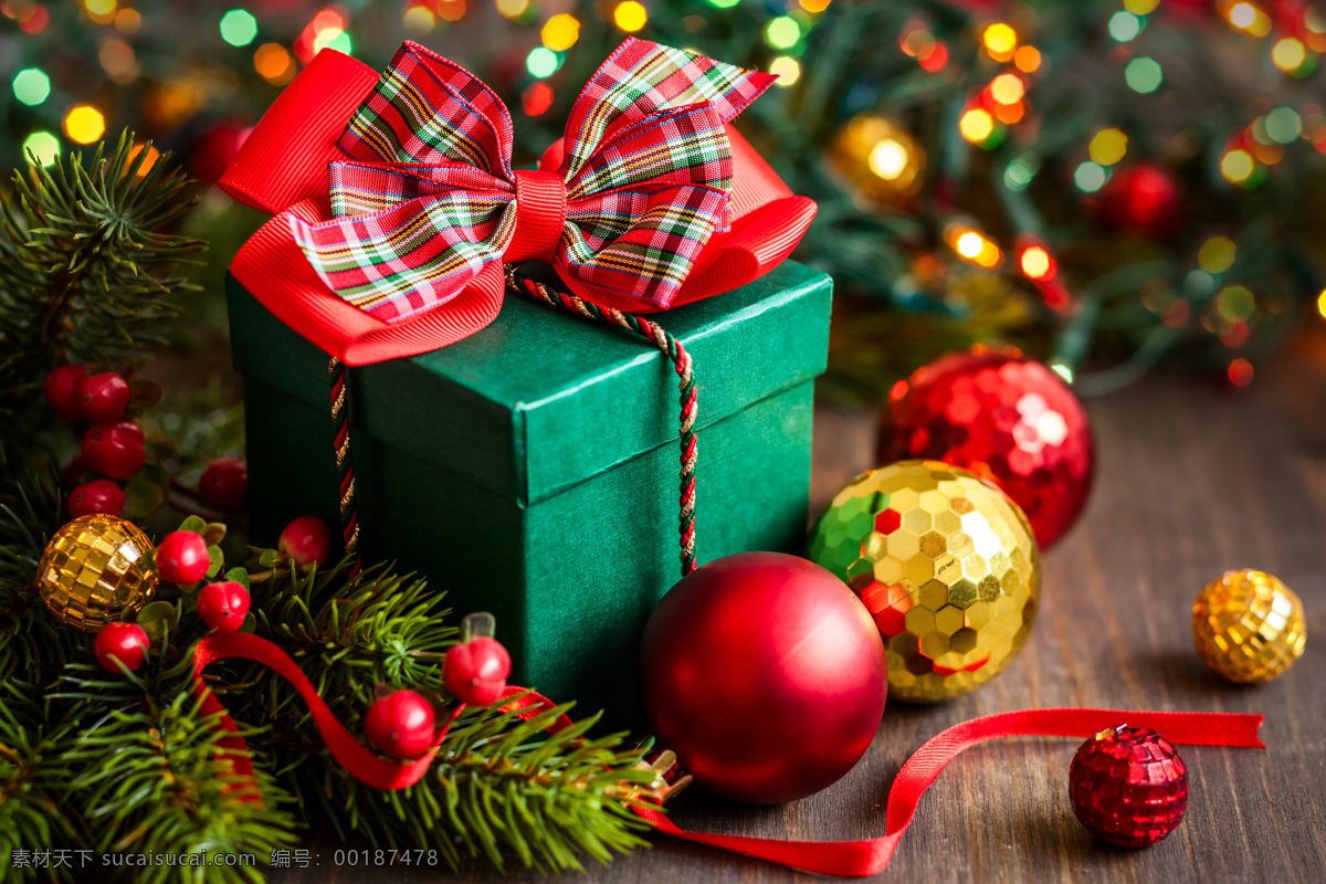 圣诞树 饰品 礼物 盒 蝴蝶结 吊饰 礼物盒 圣诞节 节日庆典 生活百科