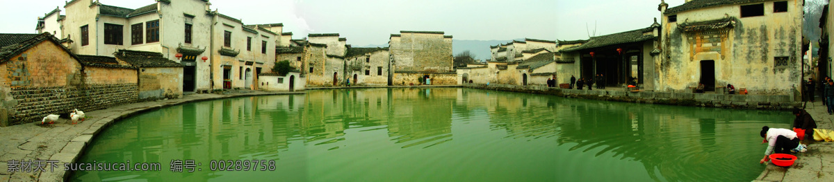 月沼 全景 村庄 古建筑 国内旅游 宏村 旅游摄影 月沼全景 psd源文件