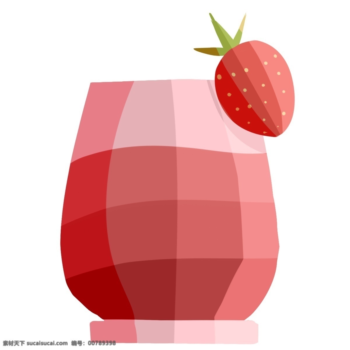 立体 酸甜 草莓汁 草莓 水果汁 粉色
