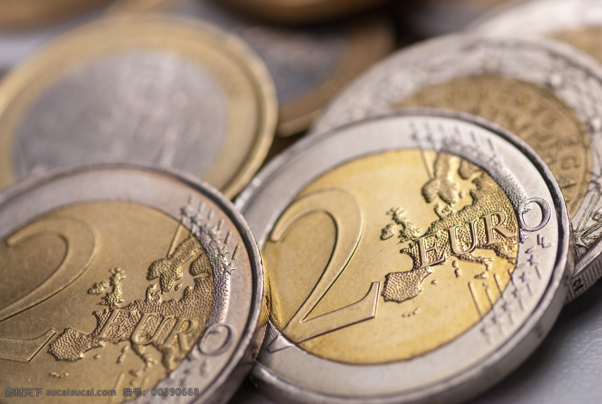 欧元 硬币 欧元硬币图片 财富 钱 金融货币 投资理财 商务金融