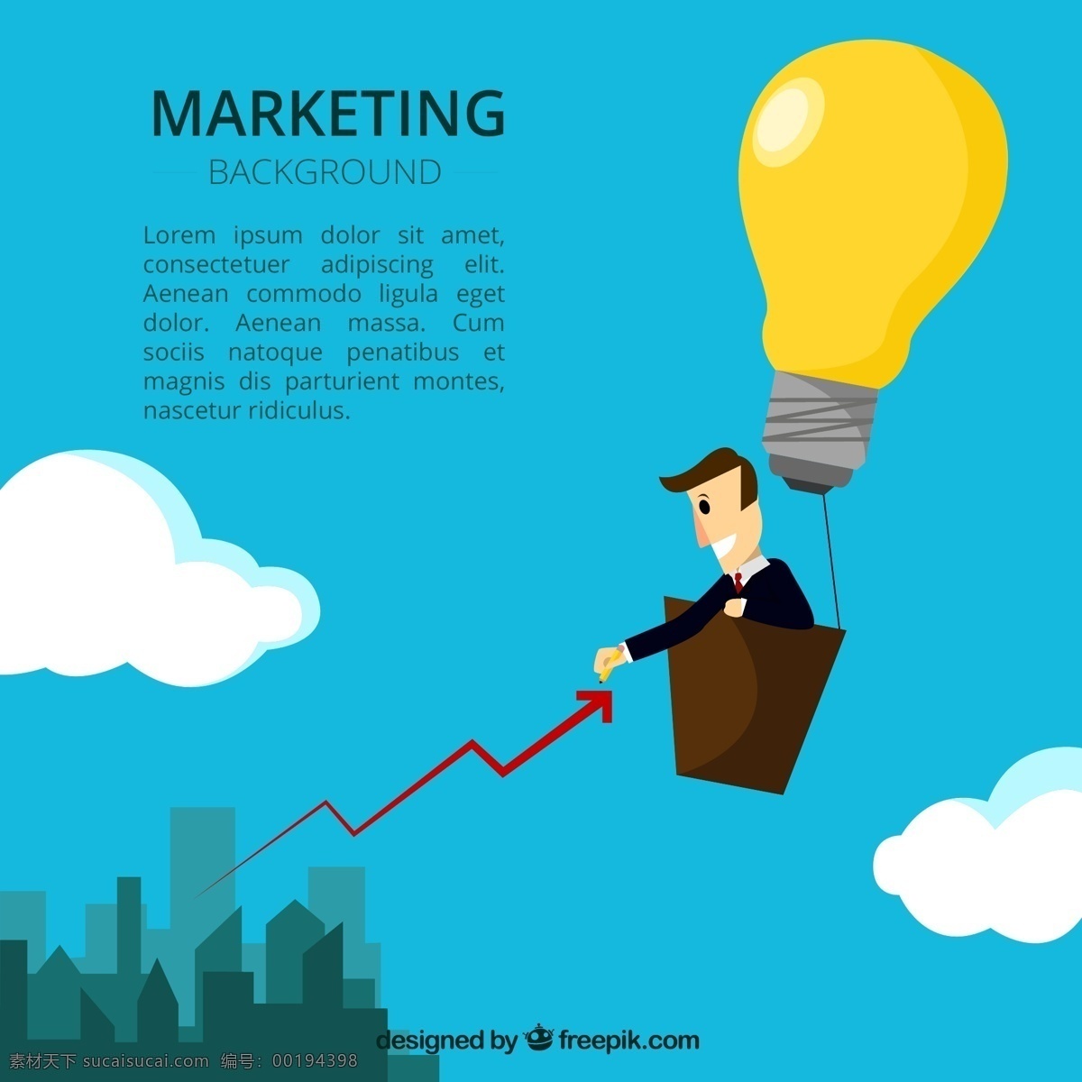 市场营销 元素 背景 市场营销背景 市场 营销 热气球