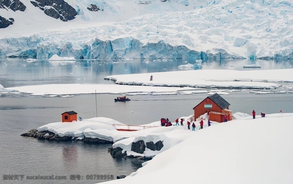 南极科考站 南极 冰川 雪 企鹅 蓝色 水 旅游摄影 自然风景