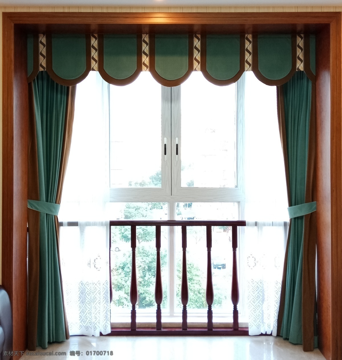 飘窗窗帘 窗帘 平幔 家装 效果图 飘窗 自然景观 建筑园林