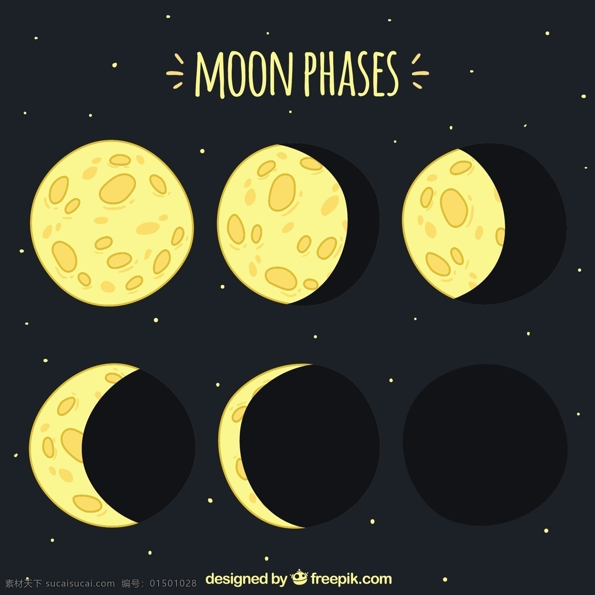 手绘月相 日历 一方面 手绘 天空 月亮 数量 时间 晚上 计划 策划 夜空 宇宙 年 季 绘制 占星术 月 满月 周计划