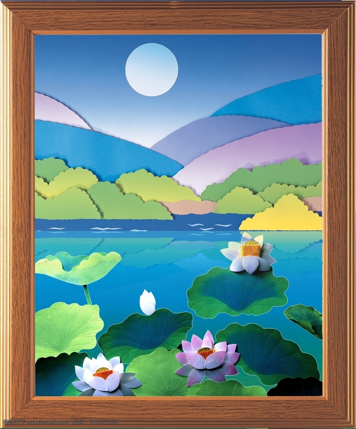 ktv 分层 背景 壁挂 壁画 抽象 创意 底纹 明月 山水 荷花素材下载 荷花模板下载 荷花 山 树 月色 湖水 蓝天 山水画 艺术画 现代画 简约画 挂画 挂板 室内装饰 墙画 文化艺术 图案 客厅 酒店 高档 装饰 居家小品 源文件 psd源文件