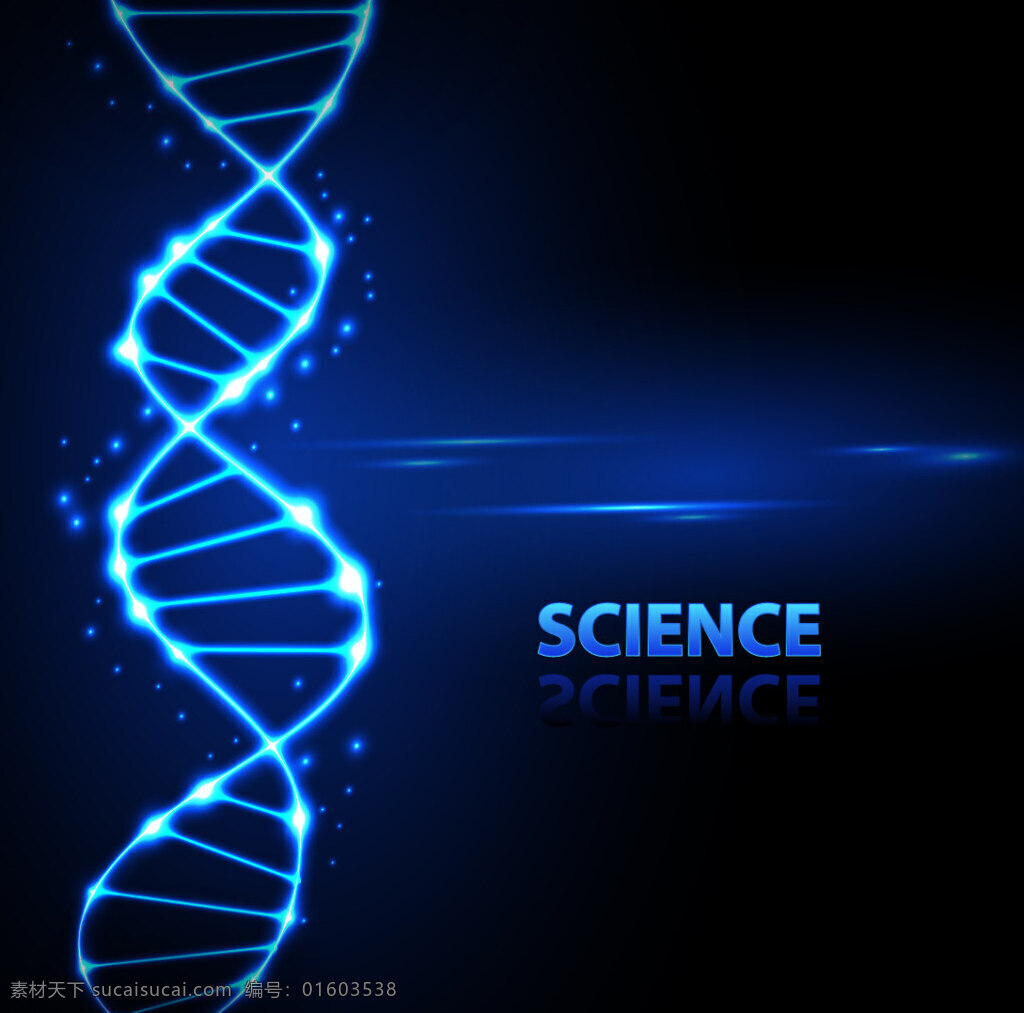 dna 科学 矢量图 蓝色科技 科学背景 黑色