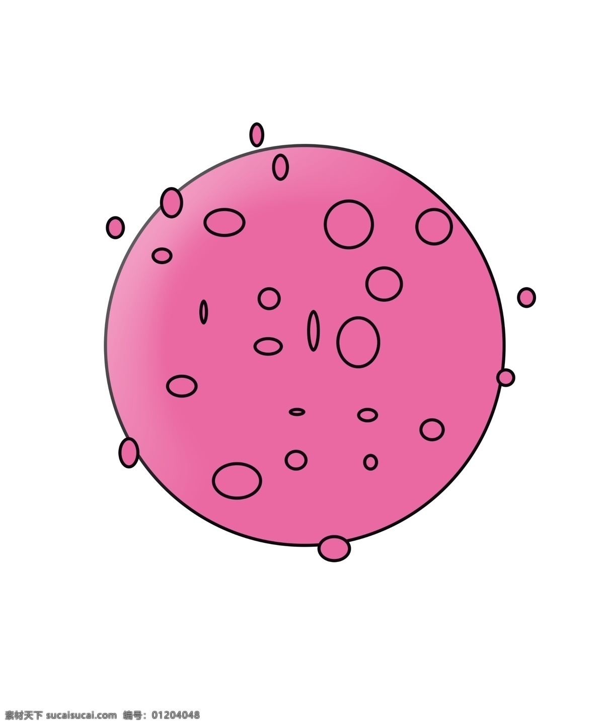 粉色 细菌 病菌 插画 粉色的细菌 卡通插画 细菌插画 原核生物 病毒 细胞膜 核糖体细菌
