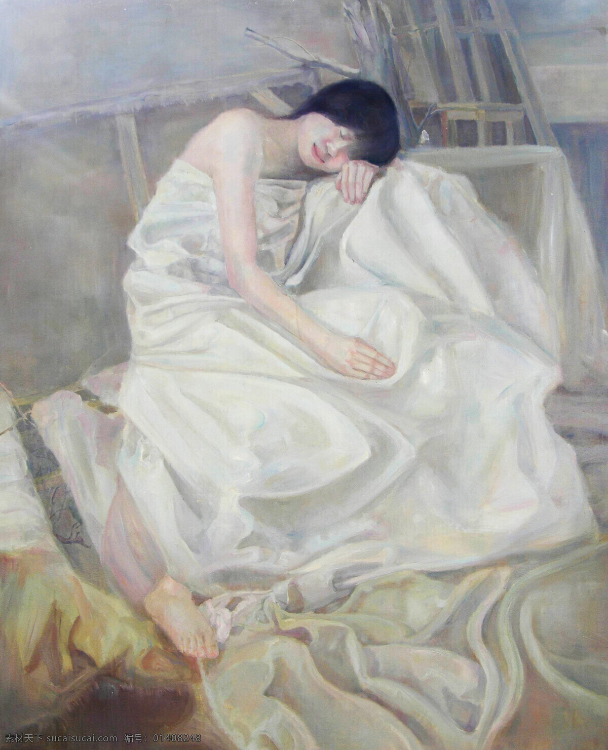 表情 动作 发型 服装 姑娘 绘画 绘画书法 丽人 睡美人 设计素材 模板下载 美术 油画 现代油画 人物画 女人 女子 姿态 睡眠 油画艺术 油画作品7 文化艺术 家居装饰素材