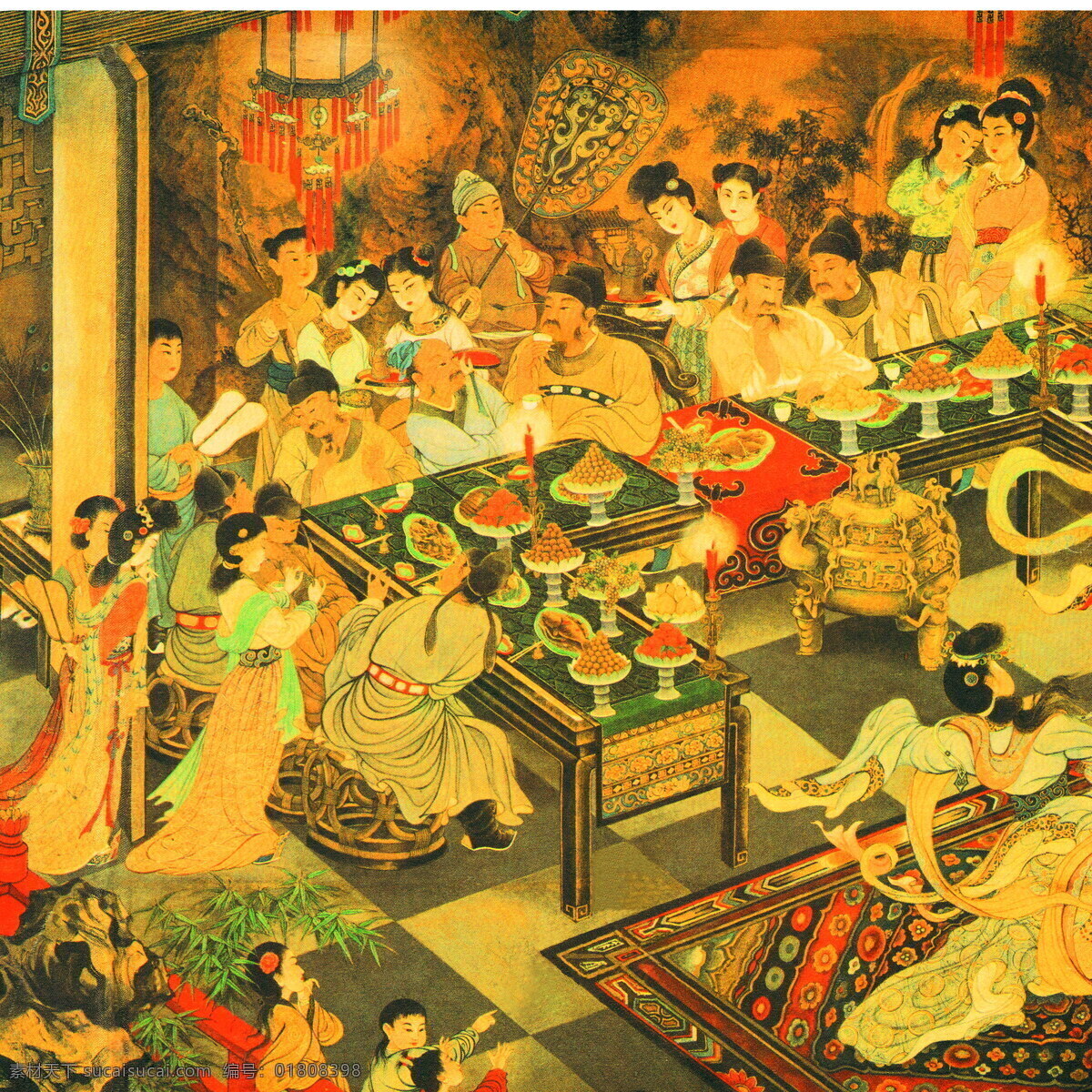 中国 古典 绘画 古画 人物 山水 艺术 中国画 楼阁 装饰素材 无框画