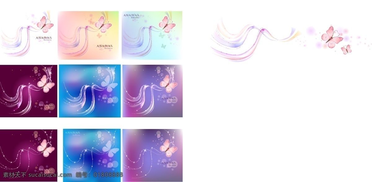 紫色 蝴蝶 花纹 矢量图 其他矢量图