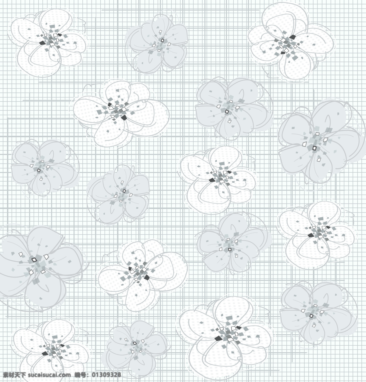 布艺 花卉 背景底纹 布纹 底纹 底纹边框 花纹 网格 小花 布艺花卉 移门 移门图案 装饰素材